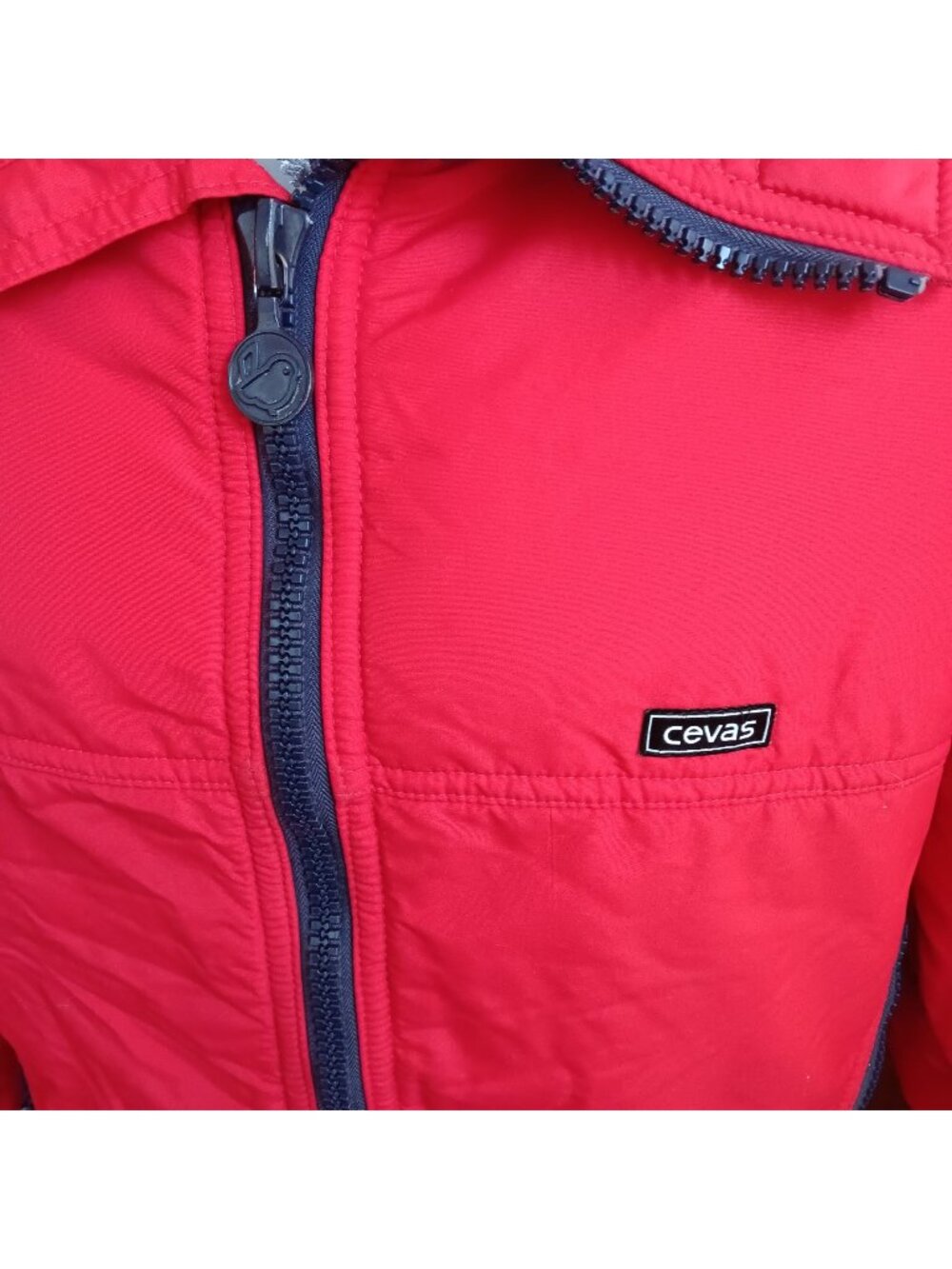 Vintage Men's Medium Puffer Ski Jacket 1980's Cevas Red Winter Logo Patch Kong